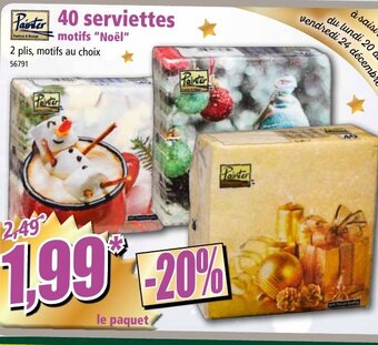 Norma 40 Serviettes offre