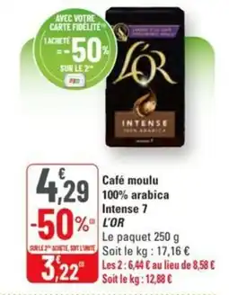 G20 Café moulu 100% arabica intense 7 l'or offre