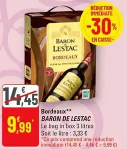 G20 Bordeaux baron de lestac offre