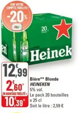 G20 Bière blonde heineken offre