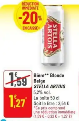 G20 Bière blonde belge stella artois offre