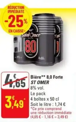 G20 Bière 8,0 forte st omer offre
