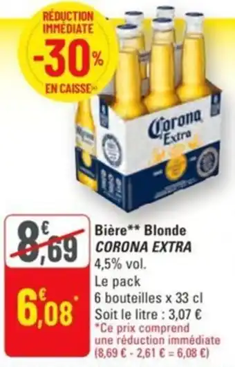 G20 Bière blonde corona extra offre