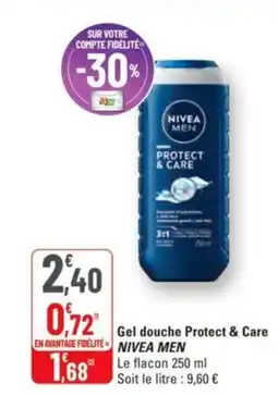 G20 Gel douche protect & care nivea men offre