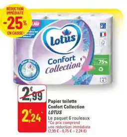 G20 Papier toilette confort collection lotus offre