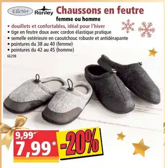 Norma Chaussons en feutre offre