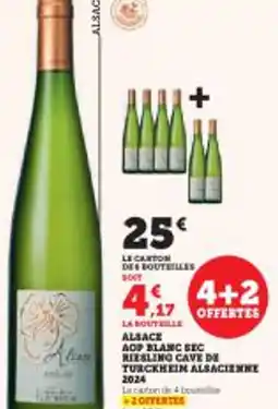 Super U Alsace aop blanc sec r turckhein alsacienne 2024 offre
