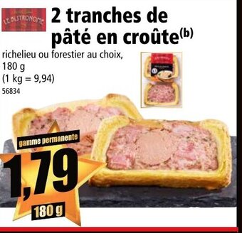 Norma 2 Tranches de pâté en croûte offre