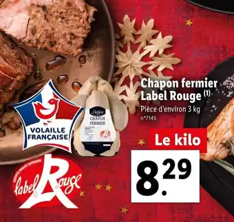 Lidl Chapon fermier label rouge offre