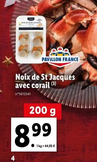 Lidl Noix de st jacques avec corail offre