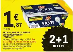 E.Leclerc Express YOPLAIT Skyr 0% mat.gr.vanille offre découverte offre