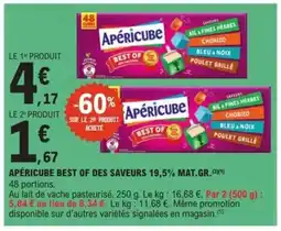 E.Leclerc Express APÉRICUBE Best of des saveurs 19,5% mat gr offre