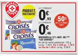 E.Leclerc Express LES CROISÉS Mozzarella 17% mat. gr offre