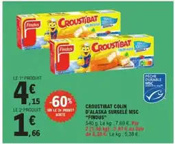 E.Leclerc Express FINDUS Croustibat colin d'alaska surgelé msc offre