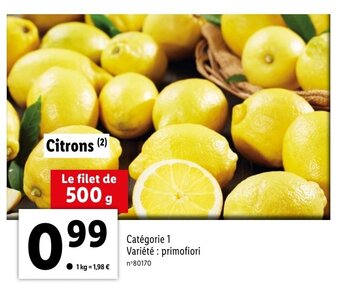 Lidl Citrons offre