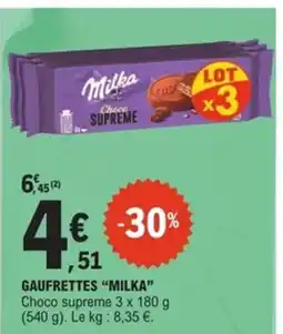 E.Leclerc Express MILKA Gaufrettes offre