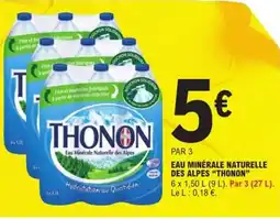 E.Leclerc Express THONON Eau minérale naturelle des alpes offre