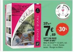 E.Leclerc Express PONT D'ARC Igp vin rosé offre