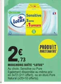 E.Leclerc Express LOTUS Mouchoirs boite offre