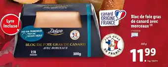 Lidl Bloc de foie gras de canard avec morceaux offre
