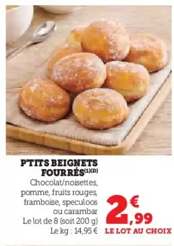 U Express P'tits beignets fourrés offre