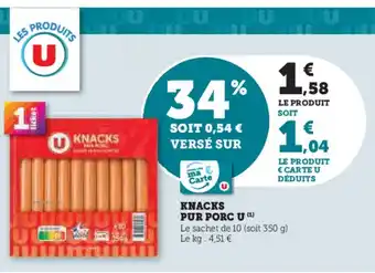 U Express Knacks pur porc u offre