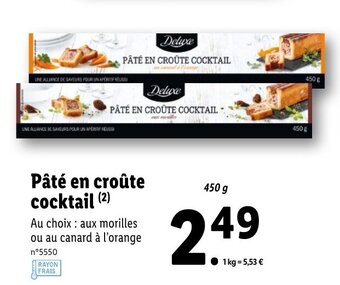 Lidl Pâté en croûte cocktail offre