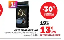 U Express L'OR Cafe en grains offre
