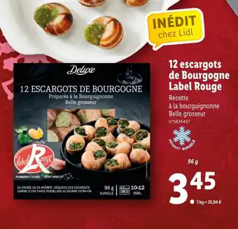 Lidl 12 Escargots de bourgogne label rouge offre