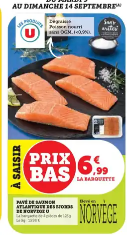 U Express Pavé de saumon atlantique des fjords de norvege u offre