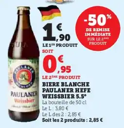U Express PAULANER HEFE WEISSBIER 5.5° Biere blanche offre