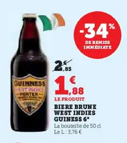 U Express WEST INDIES GUINESS 6° Biere brune offre