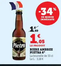 U Express PIETRA 6° Biere ambree offre