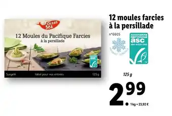 Lidl 12 moules farcies à la persillade offre