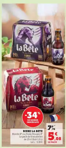 U Express LA BETE Biere offre