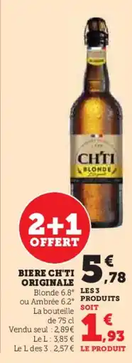 U Express CH'TI ORIGINALE Biere offre