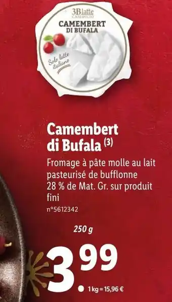 Lidl Camembert di bufala offre