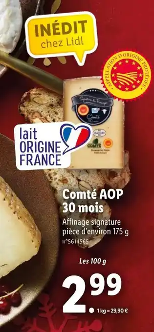 Lidl Comté AOP 30 mois offre