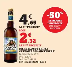 U Express TRIPLE CERVOISE DES ANCETRES 9° Biere blonde offre