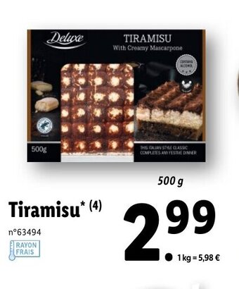 Lidl Tiramisu offre