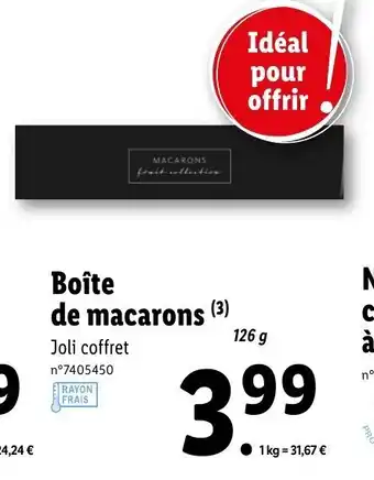 Lidl Boîte de macarons offre