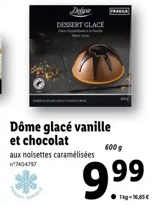 Lidl Dôme glacé vanille et chocolat offre