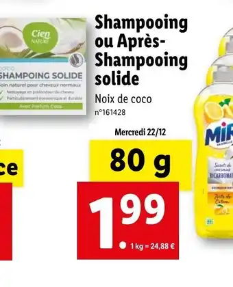 Lidl Shampooing ou après-shampooing solide offre