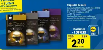 Lidl Capsules de café offre