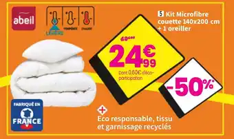 Conforama Kit Microfibre couette offre