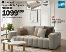 Conforama Canapé convertible 3 places Maxence offre