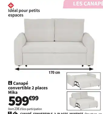 Conforama Canapé convertible 2 places Mika offre
