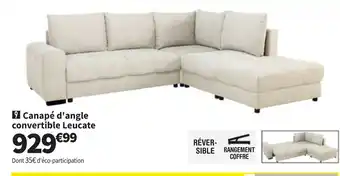 Conforama Canapé d'angle convertible Leucate offre