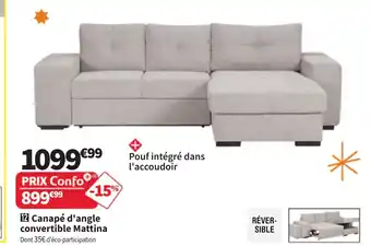Conforama Canapé d'angle convertible Mattina offre