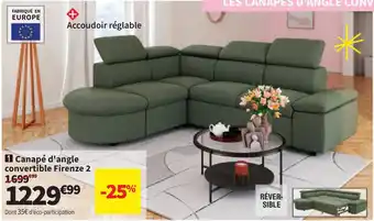 Conforama Canapé d'angle convertible Firenze 2 offre